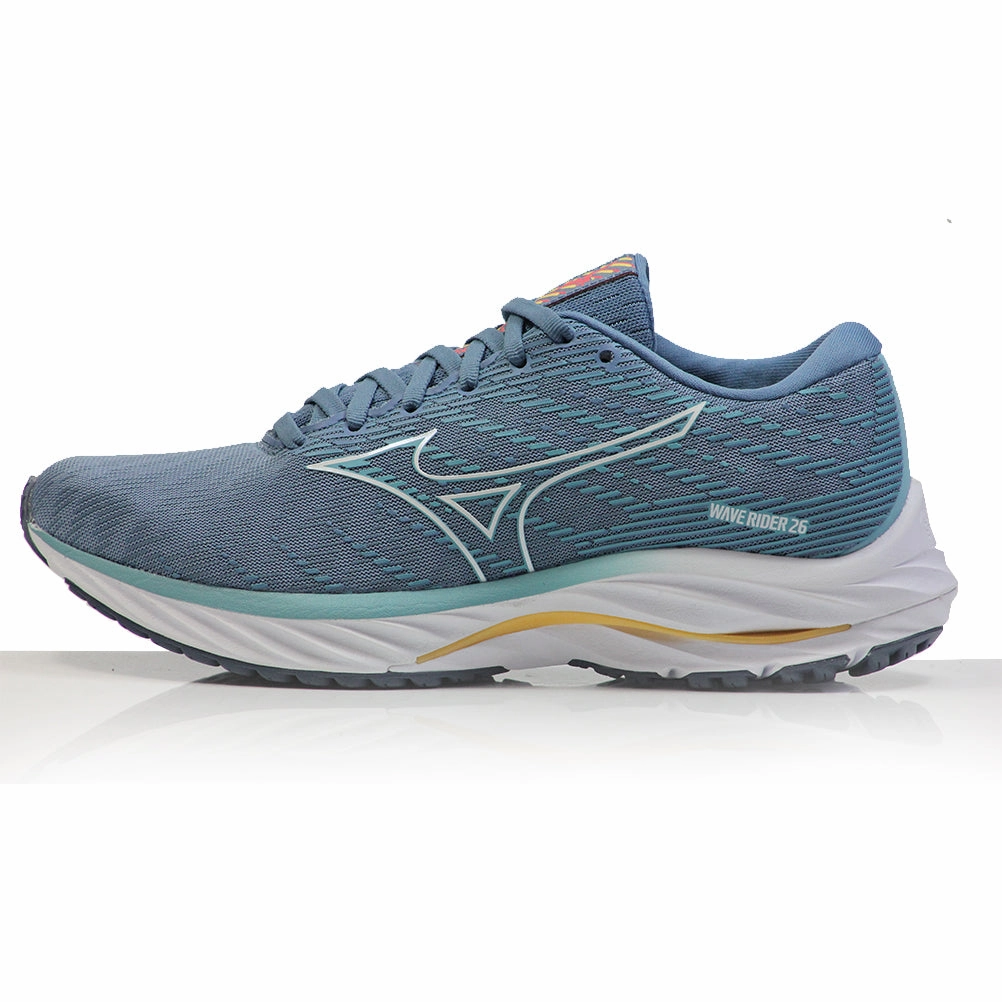 Premium Running Shoes Mizuno Wave Rider 26 Women's Running Shoe - Mountain Spring/White/Flax