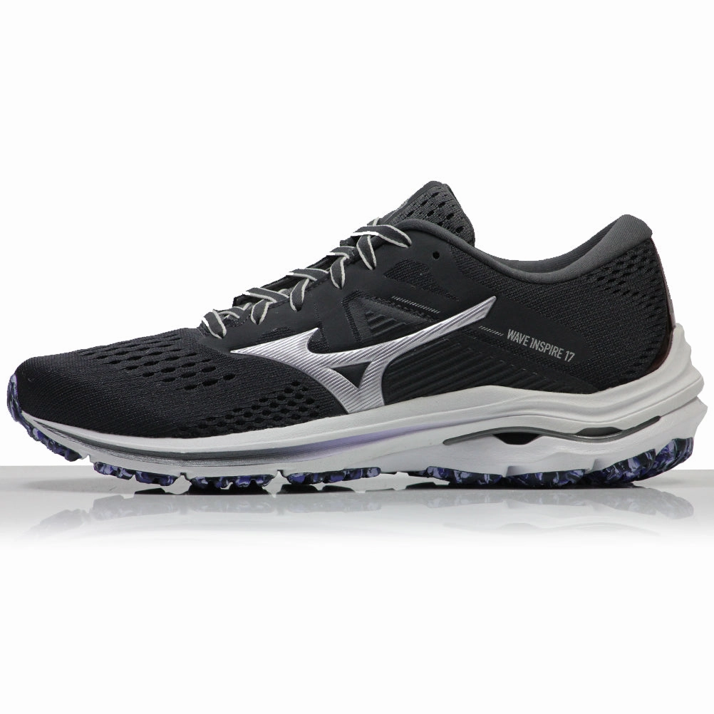 Mizuno Wave Inspire 17 Women's Running Shoe - Blackened Pearl/Violet Glow Best Gym And Running Shoes