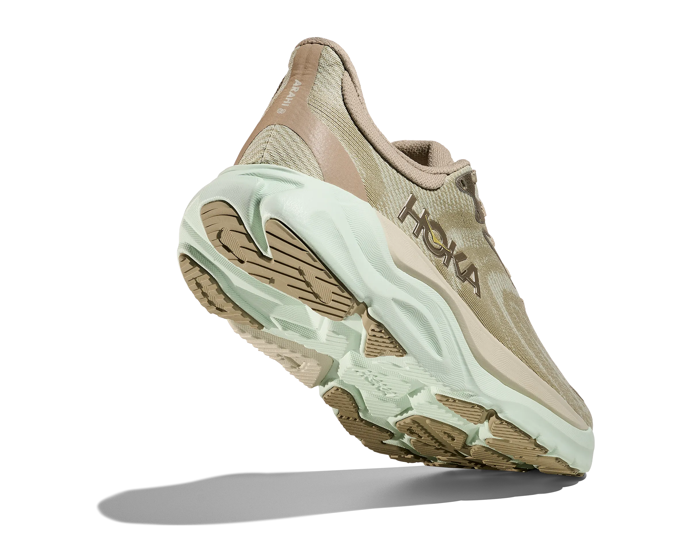 HOKA Women's Arahi 8 - OYSTER MUSHROOM / TRUFFLE SALT Gum Sole Training Shoes