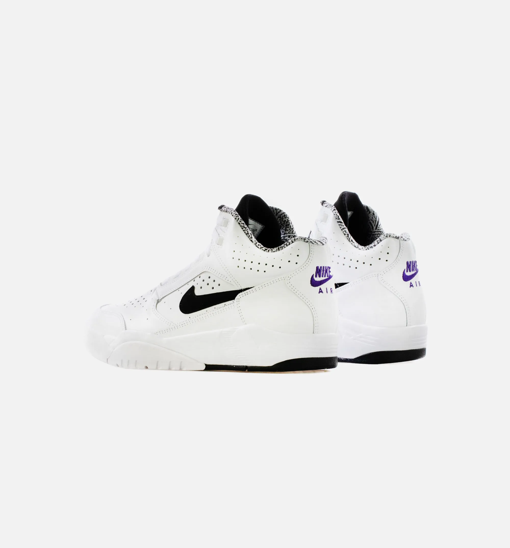 Air Flight Lite Mid Mens Lifestyle Shoe - White/Black Amazing Basketball Shoes