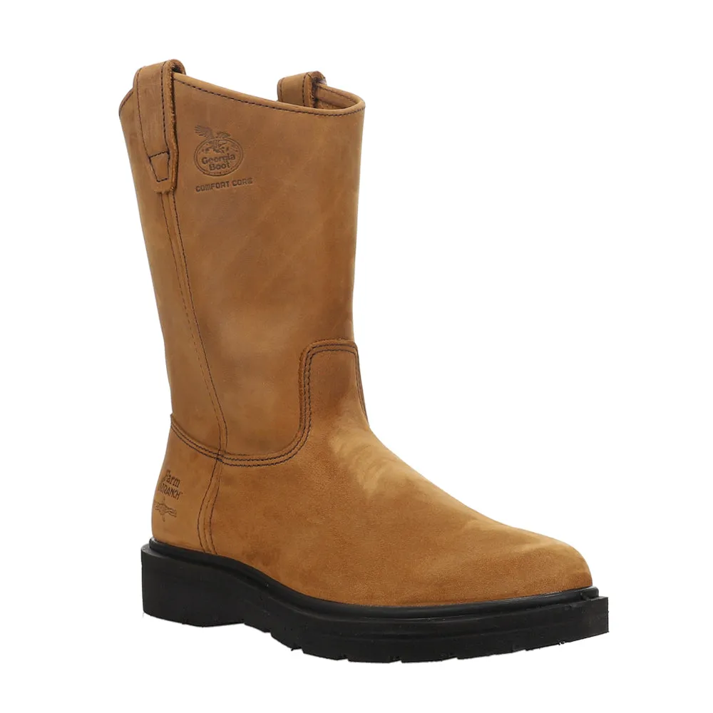 Mid Calf Western Boots Farm Wellington 11 Inch Oil Resistant Soft Toe Work Boots