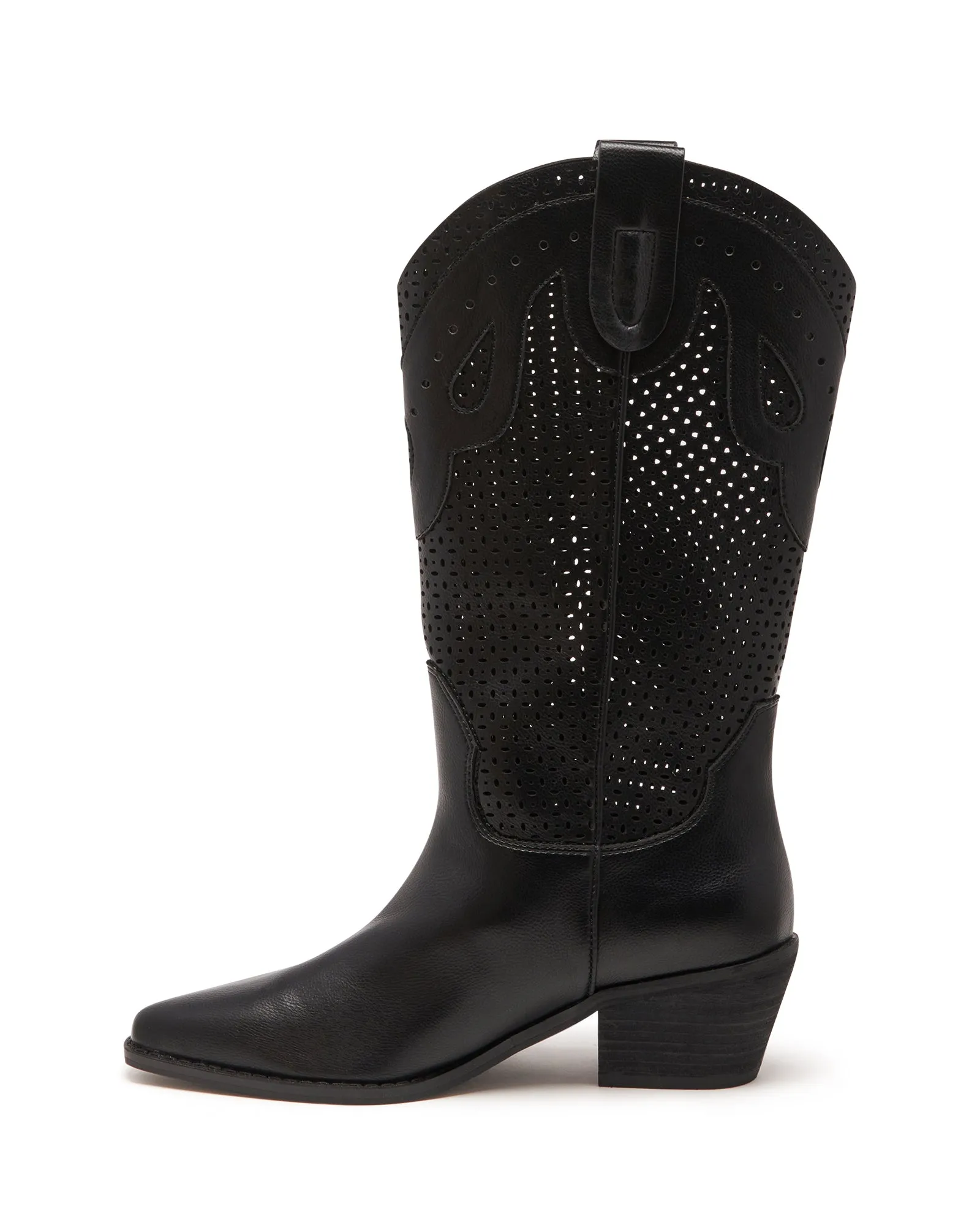 Maxine Cowboy Boot Black Tumbled Xtra Wide Calf Boots