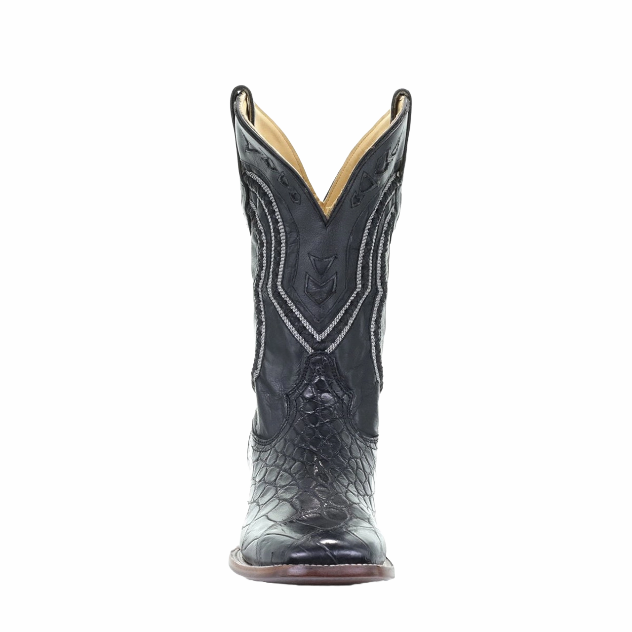 Platform Winter Boots Corral Men's Black And Grey Alligator Square Toe Boot A3084