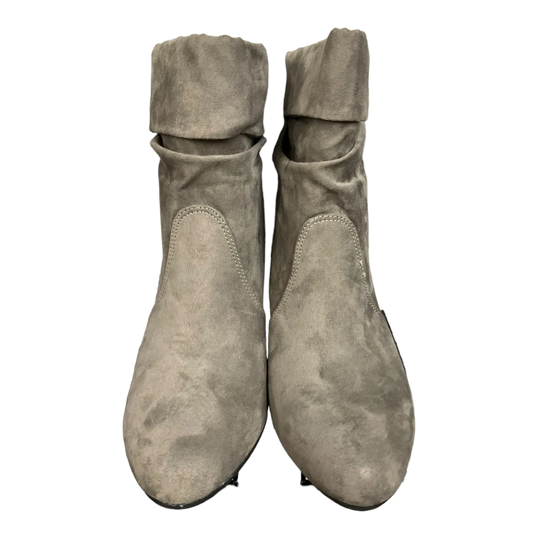 Bow Tie Ankle Boots Grey Boots Ankle Heels Express, Size 10