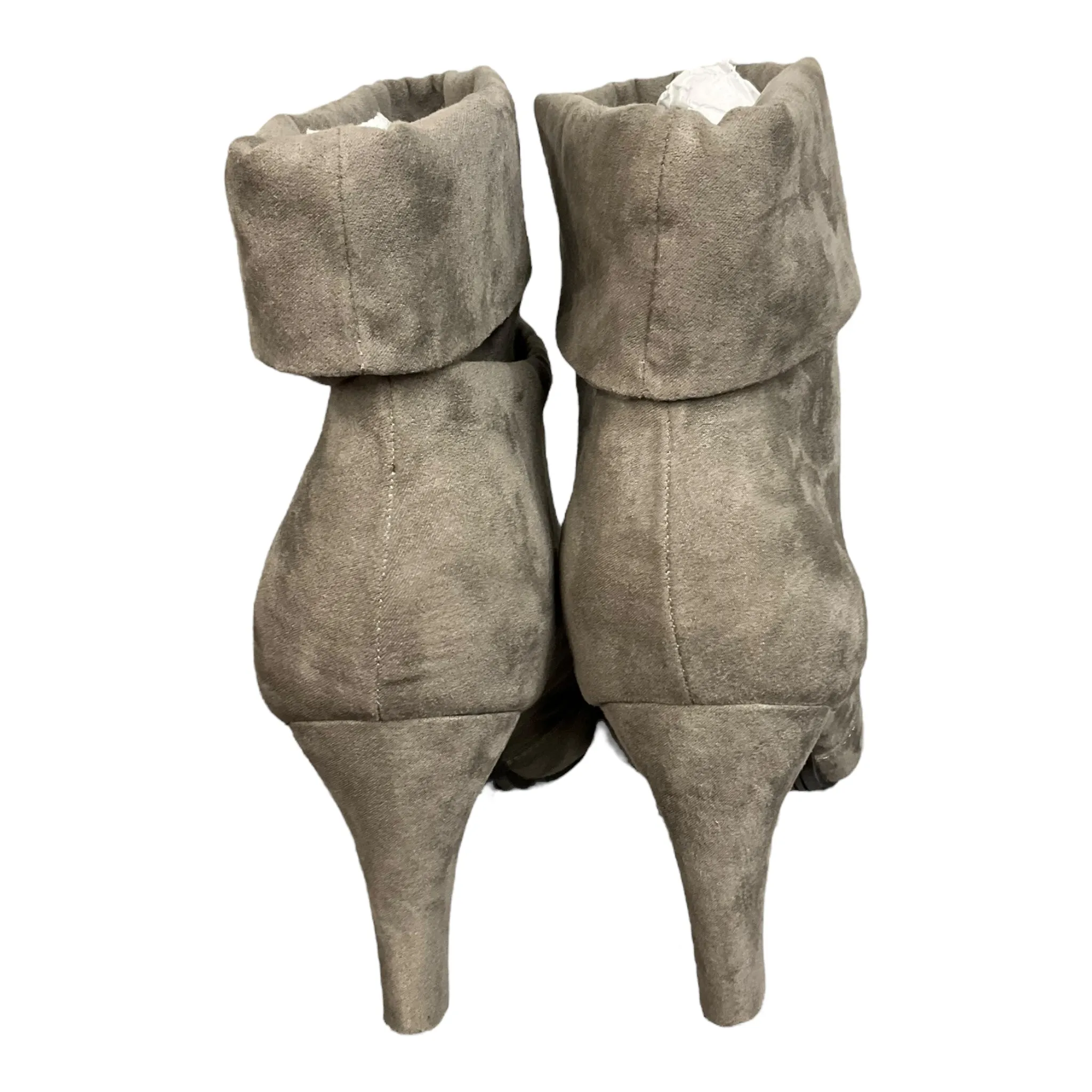 Square Ankle Boots Grey Boots Ankle Heels Express, Size 10