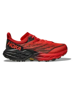 Cloud Or Shoes Men's Hoka Speedgoat 5 GTX, Red Fiesta/Thyme, 12 D Medium