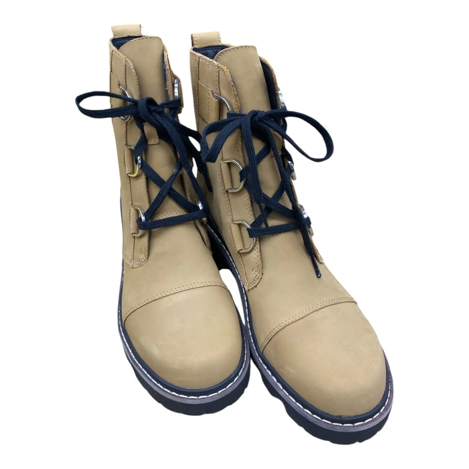 Stretch Suede Ankle Boots Boots Ankle Flats By Sorel In Tan, Size: 10