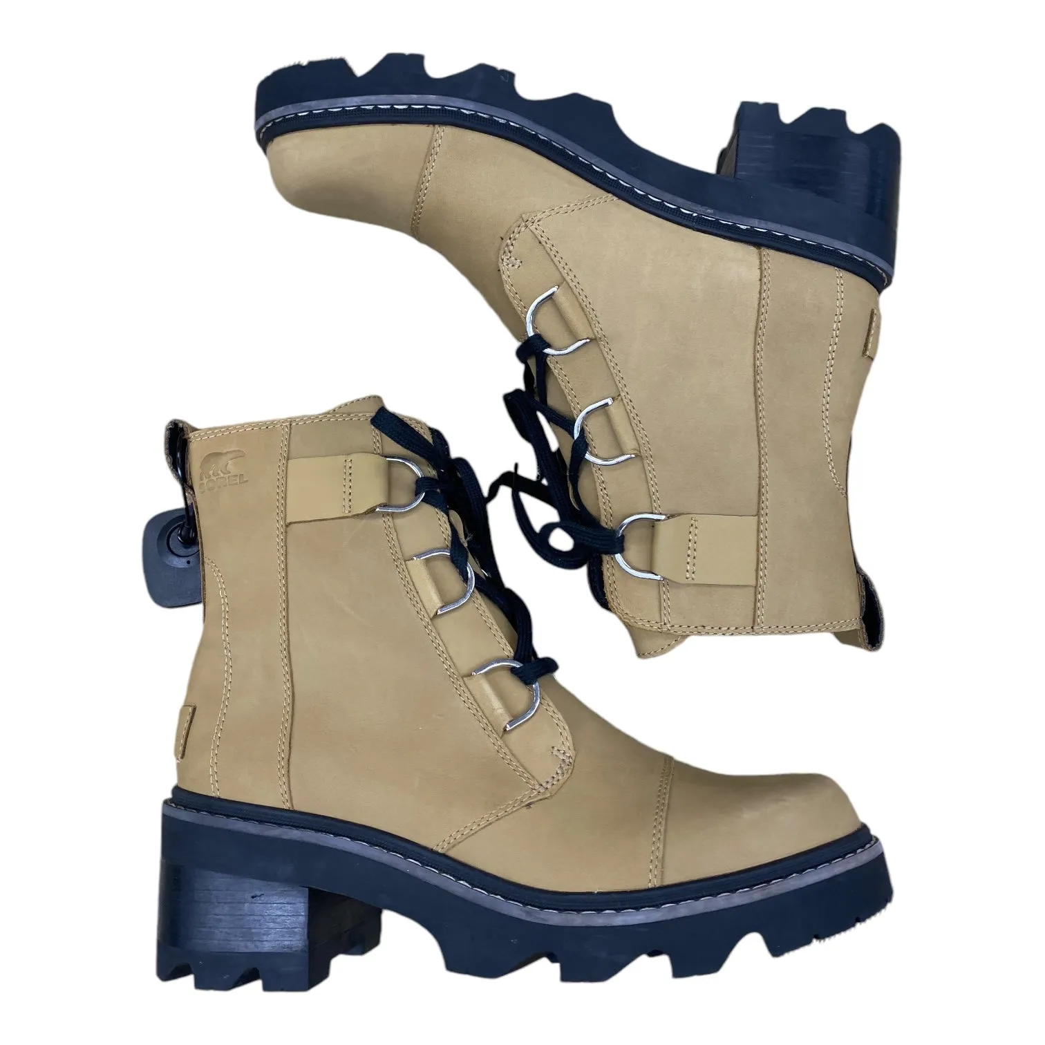 Flat Ankle Boots Amazon Boots Ankle Flats By Sorel In Tan, Size: 10