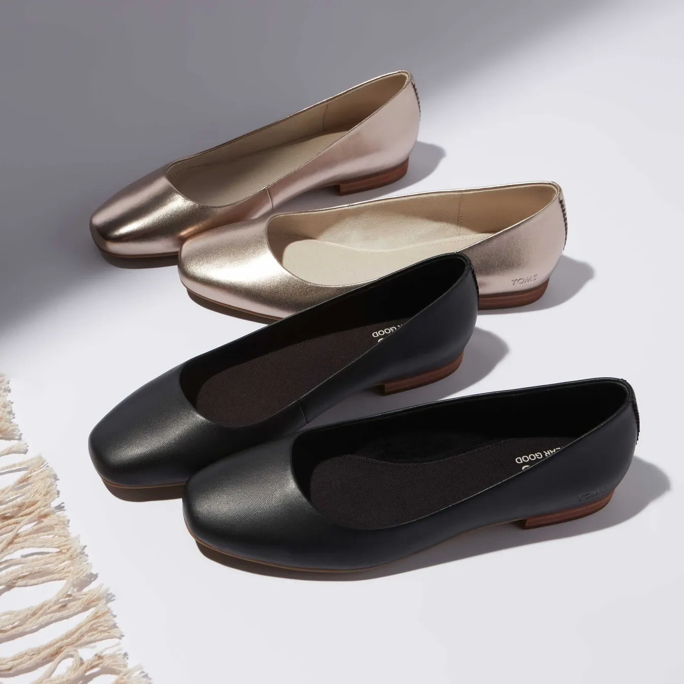 Briella Black Leather Flat Wanted Flats Shoes