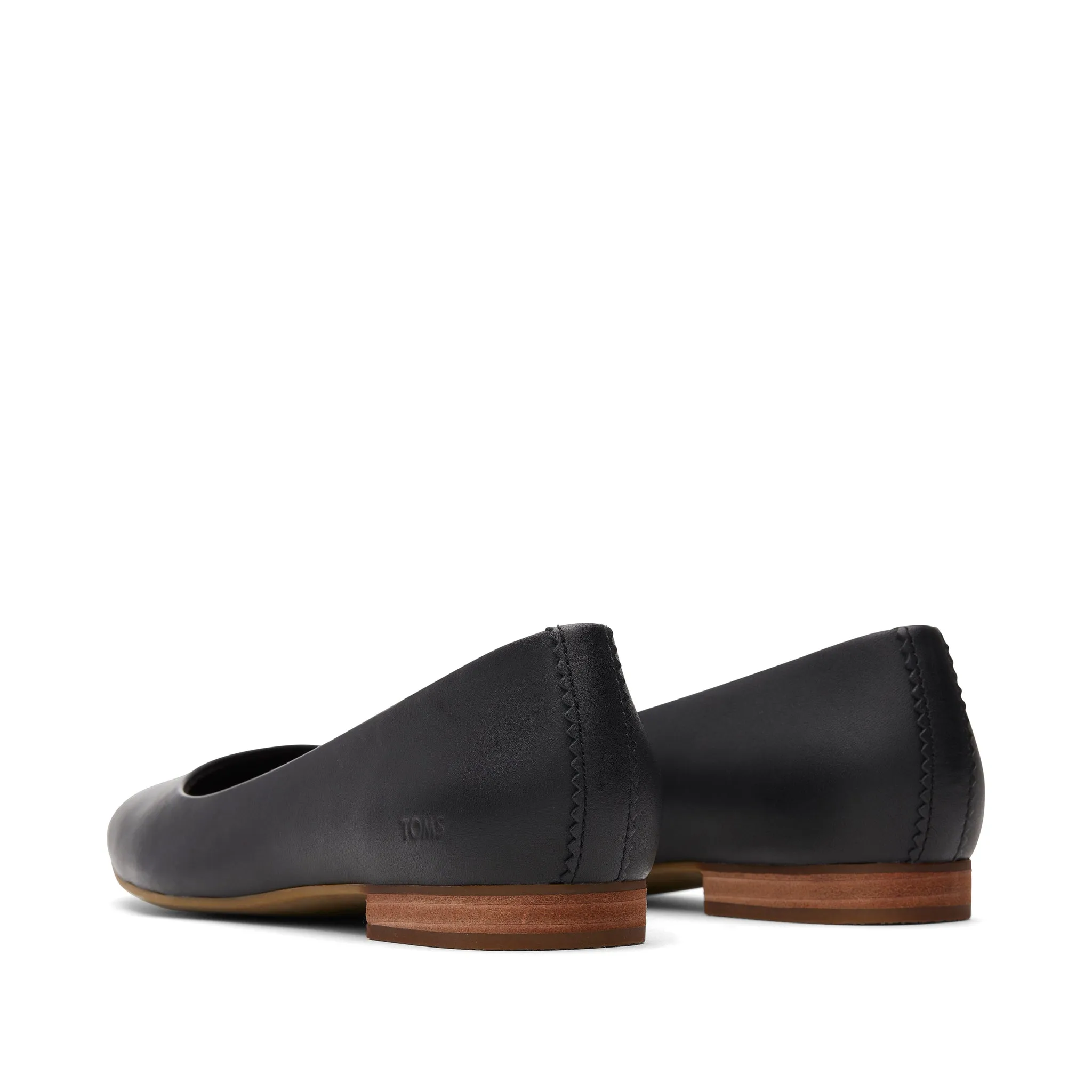 Briella Black Leather Flat Lane Shoes Flats