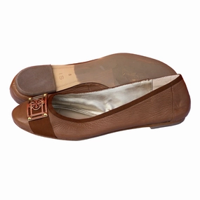 Flat Shoes Collection Womans Isola Bricen Signature Flat 8M Tan Leather