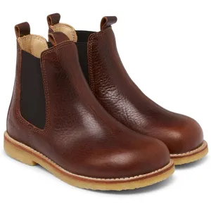 Angulus Chelsea Boots With Elastic Band Dark Brown/Brown Chelsea Boots Chelsea