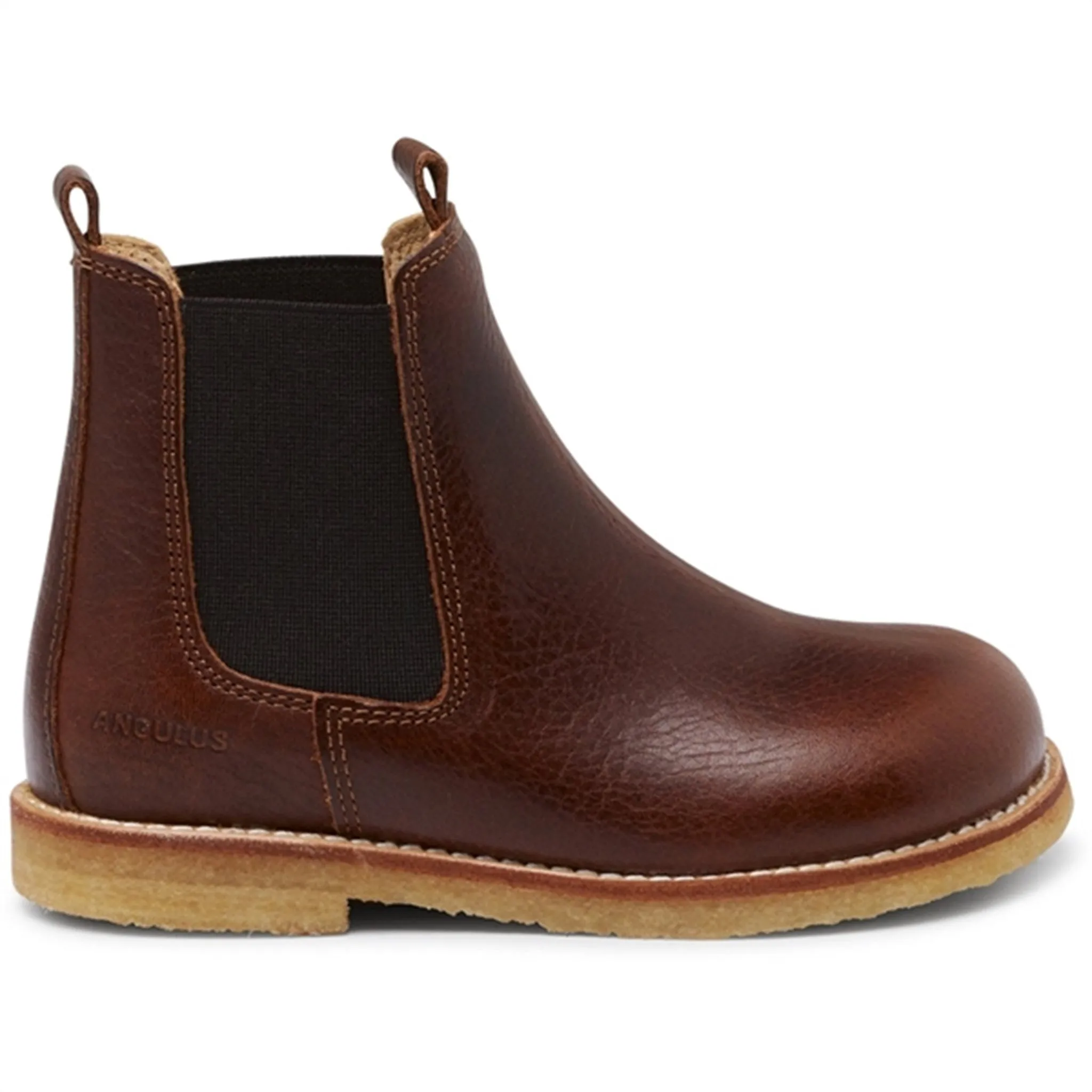 Angulus Chelsea Boots With Elastic Band Dark Brown/Brown Burgundy High Boots