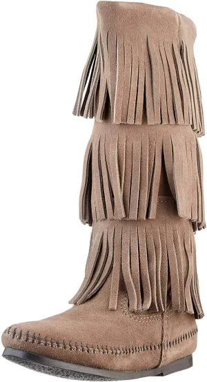 Worker Boots Minnetonka Women's 3-Layer Fringe Boot