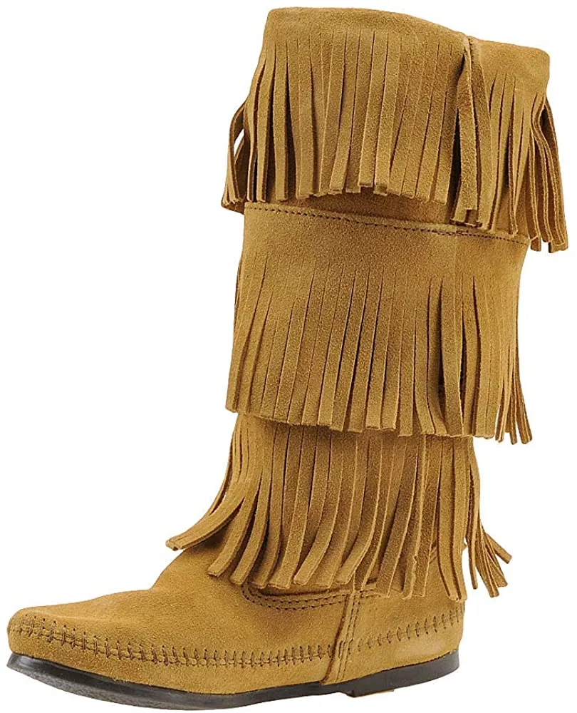 Western Wear And Boots Minnetonka Women's 3-Layer Fringe Boot