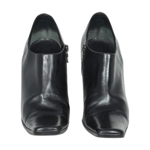 Prada Leather Square Toe Ankle Boots Best Work Boots For Flat Feet