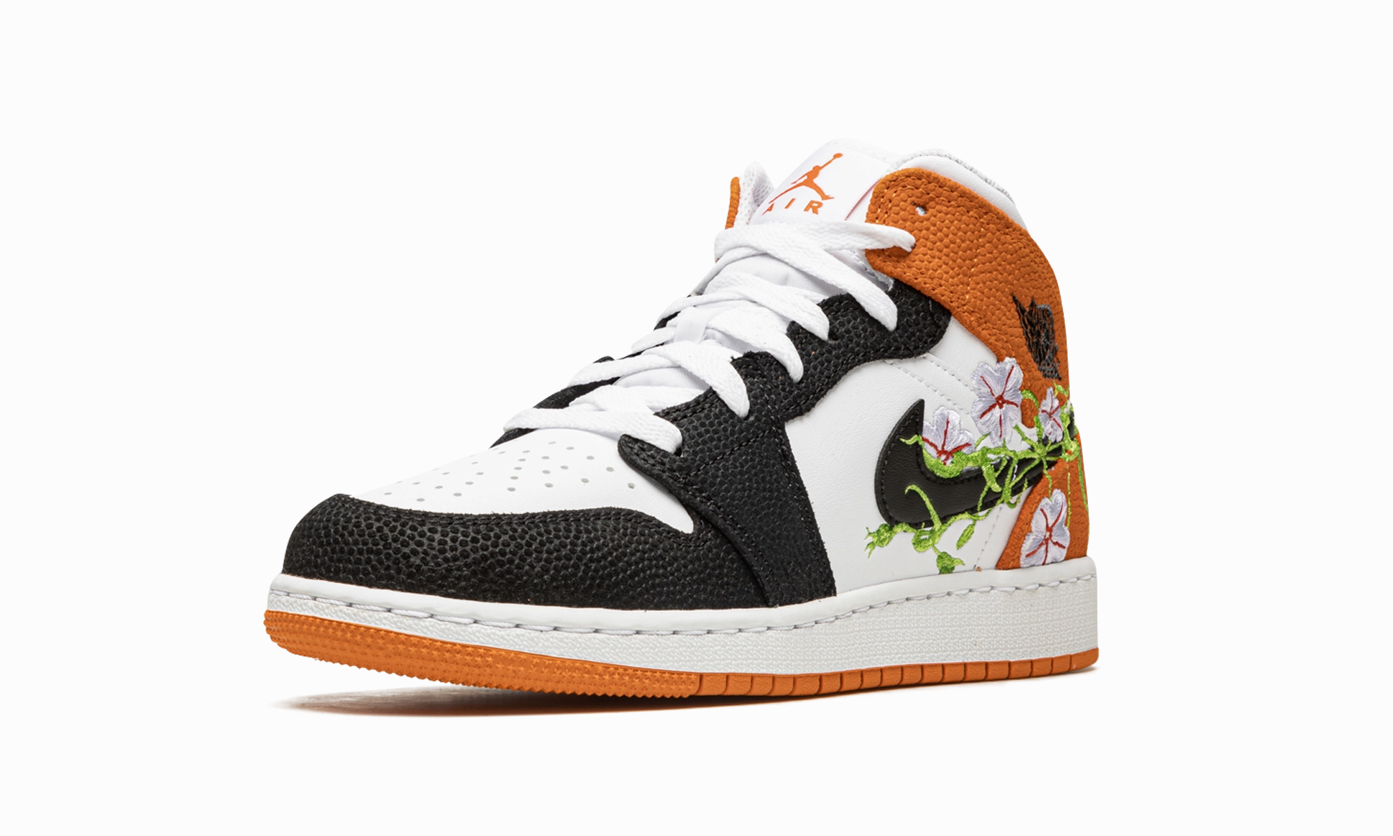 Air Jordan 1 Mid GS "Basketball Blossom" Melo Basketball Shoes