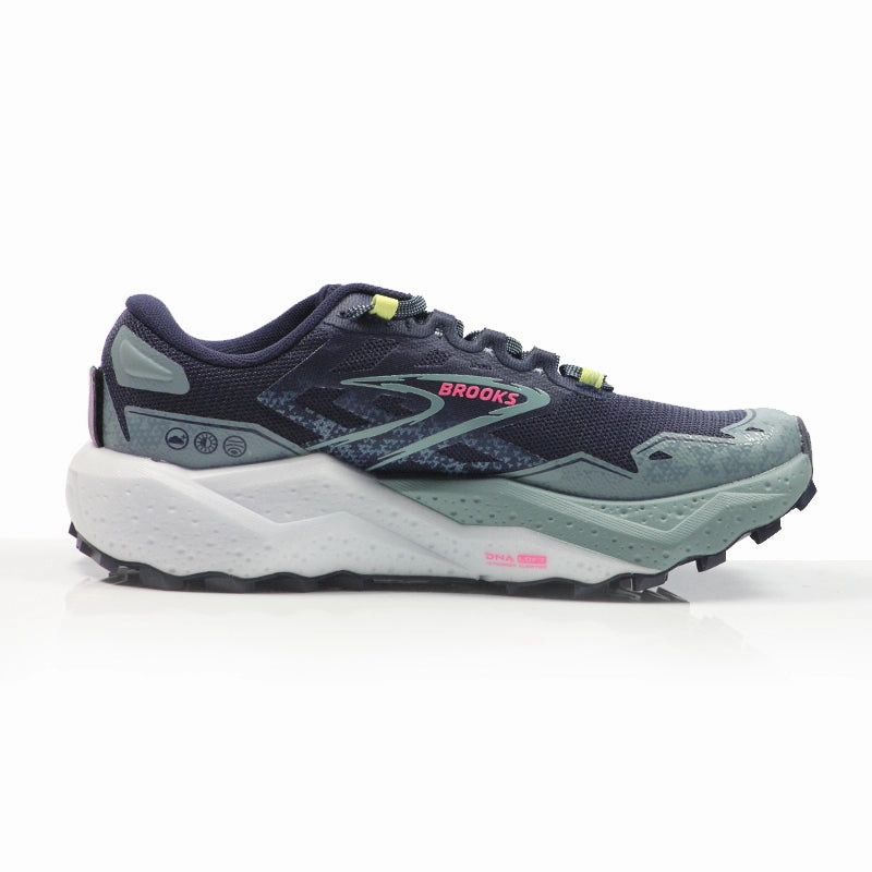 Best Trail Ultra Running Shoes Brooks Caldera 7 Women's Trail Shoe - Peacoat/Citadel/Sunny Lime