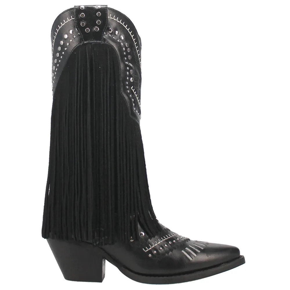 Wildfire Boots Gypsy Studded Fringe Metallic Snip Toe Cowboy Boots