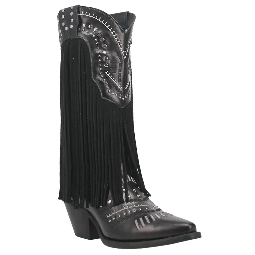 Gypsy Studded Fringe Metallic Snip Toe Cowboy Boots Chooka Rubber Boots