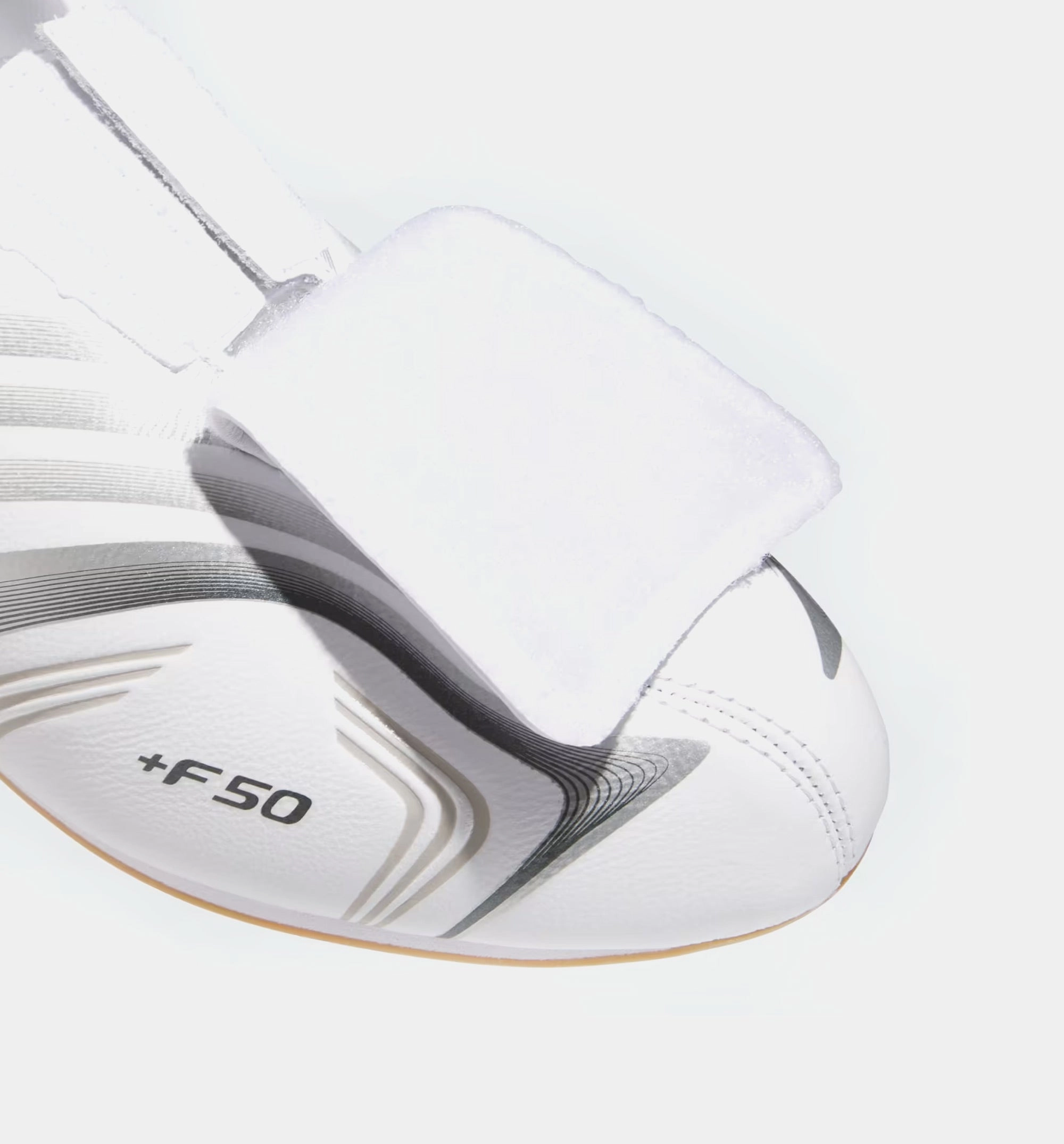 Taekwondo F50 Womens Lifestyle Shoe - Cloud White/Silver Metallic/Iron Metallic Soccer Cleats And Baseball Cleats