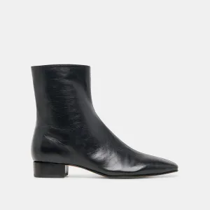 TARINE BOOTIES BLACK LEATHER Black Hiking Boots