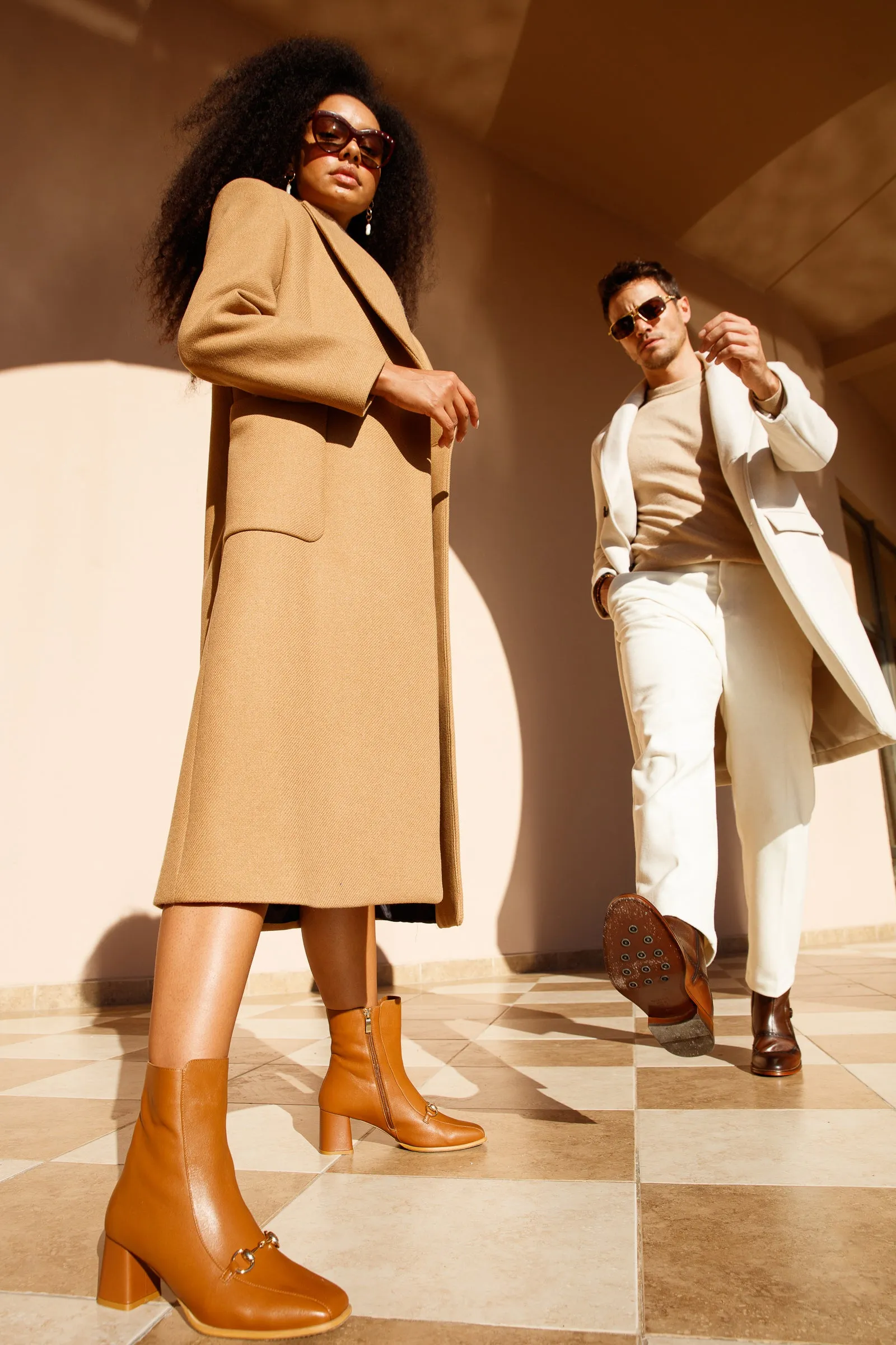 Resole Boots Near Me The Bukres Tan Leather Block Heel Mid Calf Women Boot