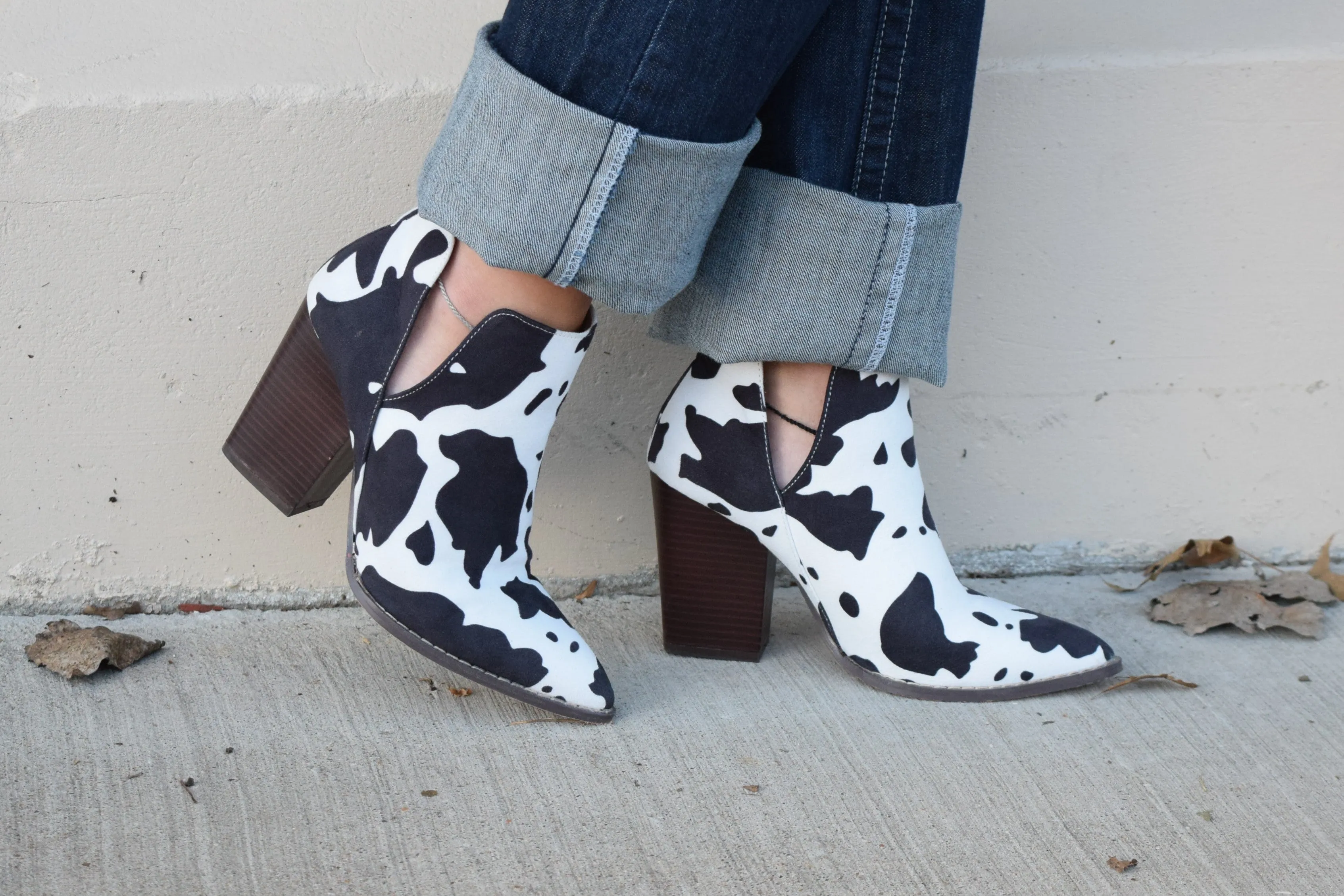 Best Boots For Roofing The Calloway Cowprint Booties