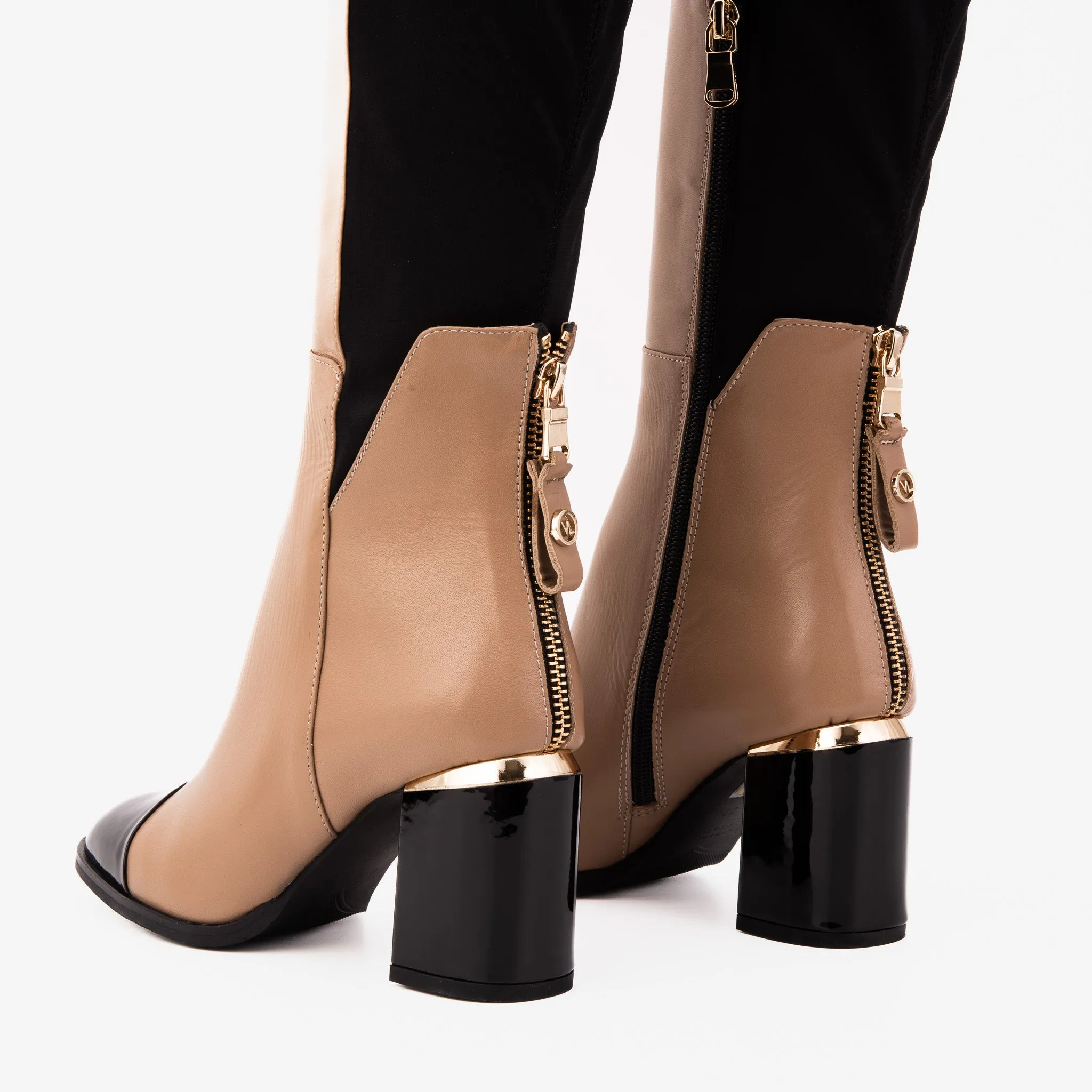 Trail Ride Boots The Verona Cream Leather Knee High Women Boot