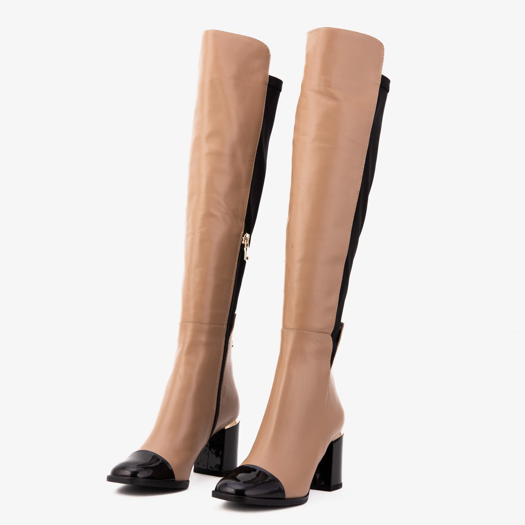 The Verona Cream Leather Knee High Women Boot Waterproof Hunting Boots