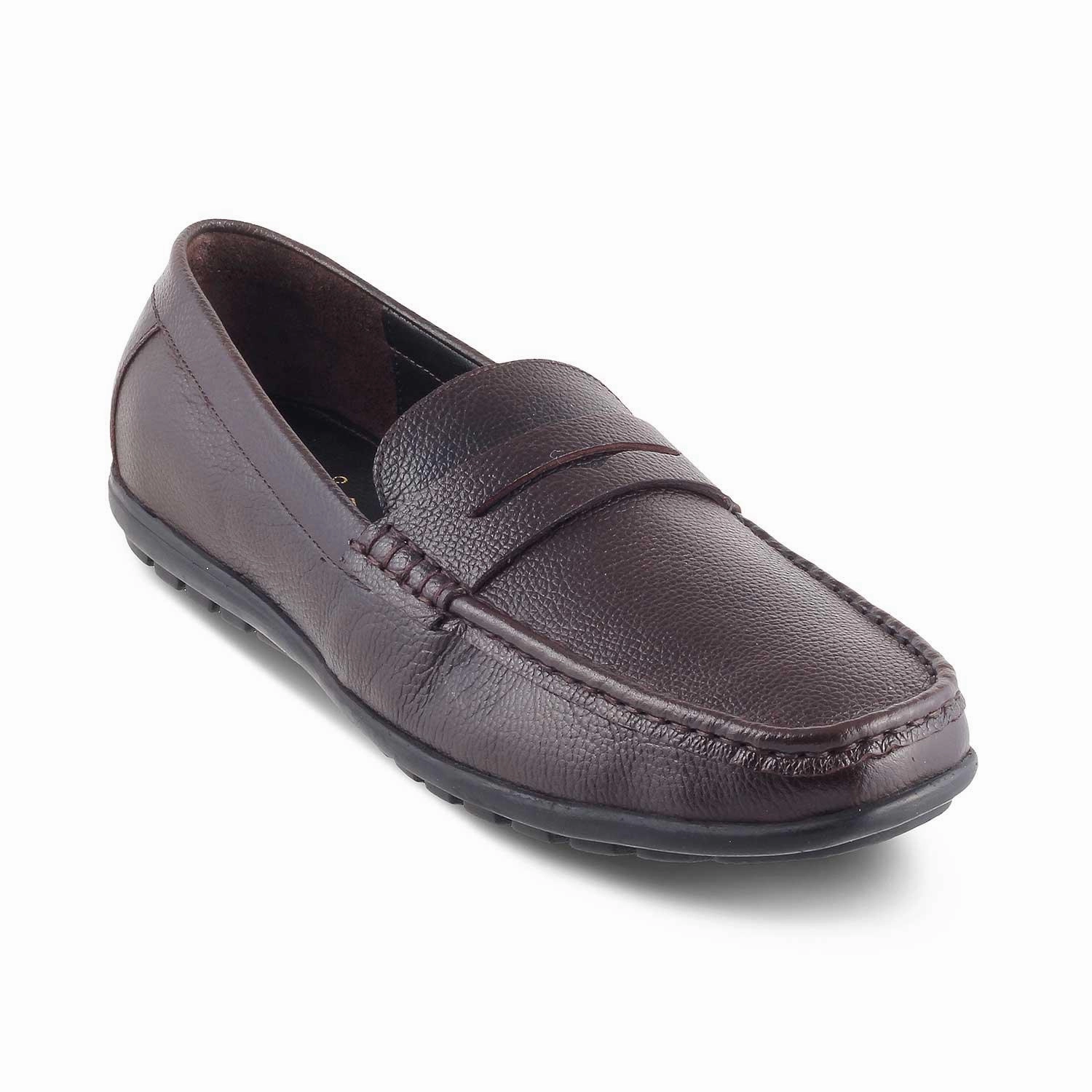The Lemec Brown Men's Leather Penny Loafers Tresmode Vintage Penny Loafers