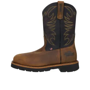 Thorogood 11 Inch Pull On Wellington Steel Toe Black Crazyhorse Suit With Chelsea Boots