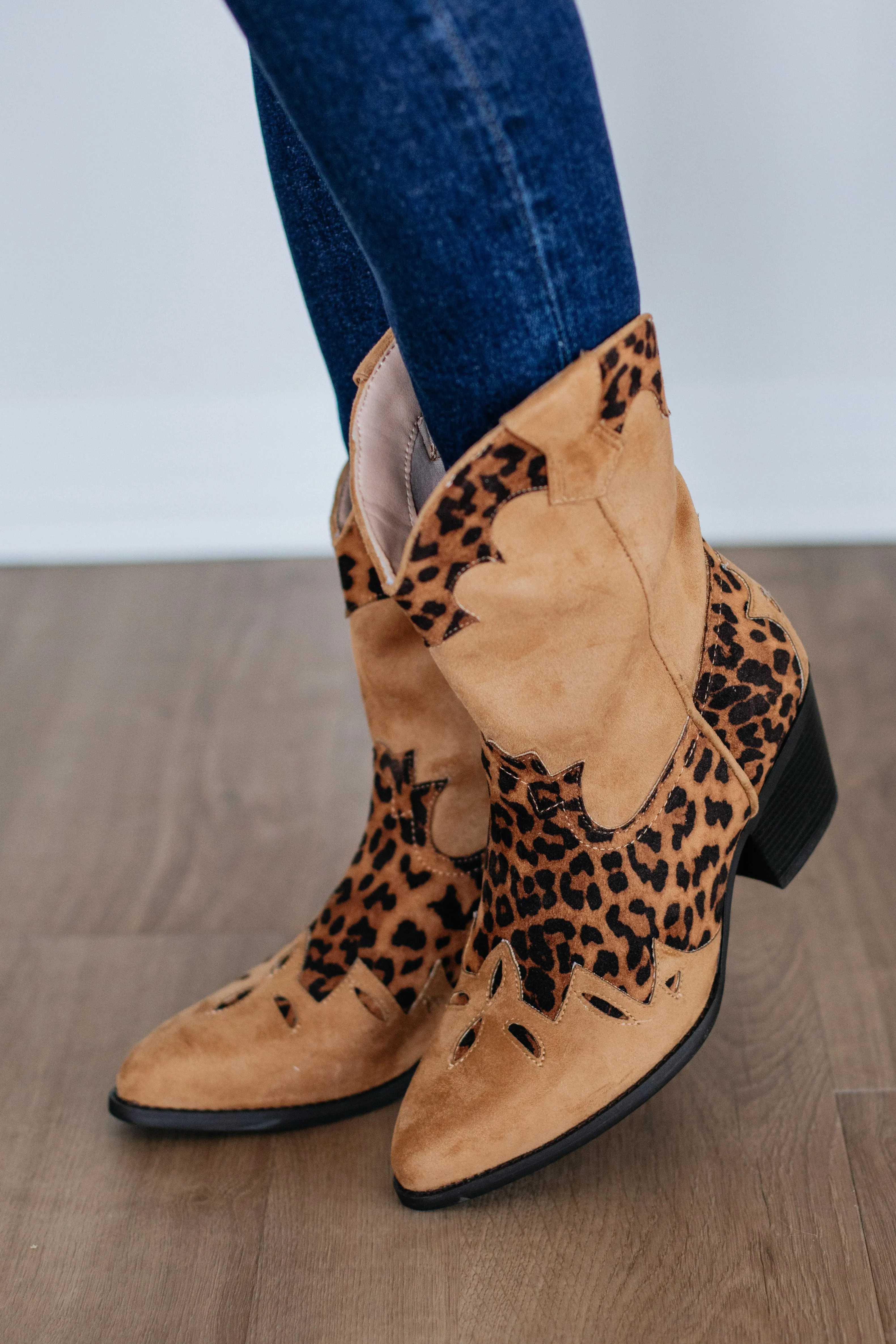 Made For You Cowgirl Boots Flat Ankle Boots