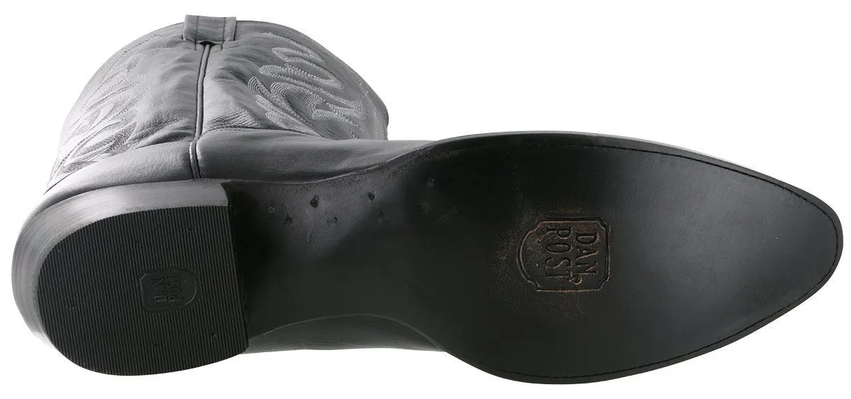 Brown Leather Knee High Boots Dan Post Milwaukee Soft Toe Western Boot Black