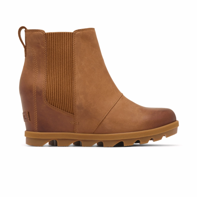 Rios Of Mercedes Boots Sorel Women's Joan Rhapsody Chelsea Wedge - Velvet Tan/Gum