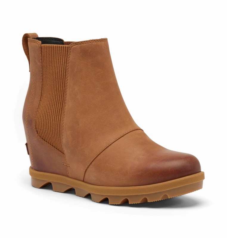 Real Elephant Skin Boots Sorel Women's Joan Rhapsody Chelsea Wedge - Velvet Tan/Gum