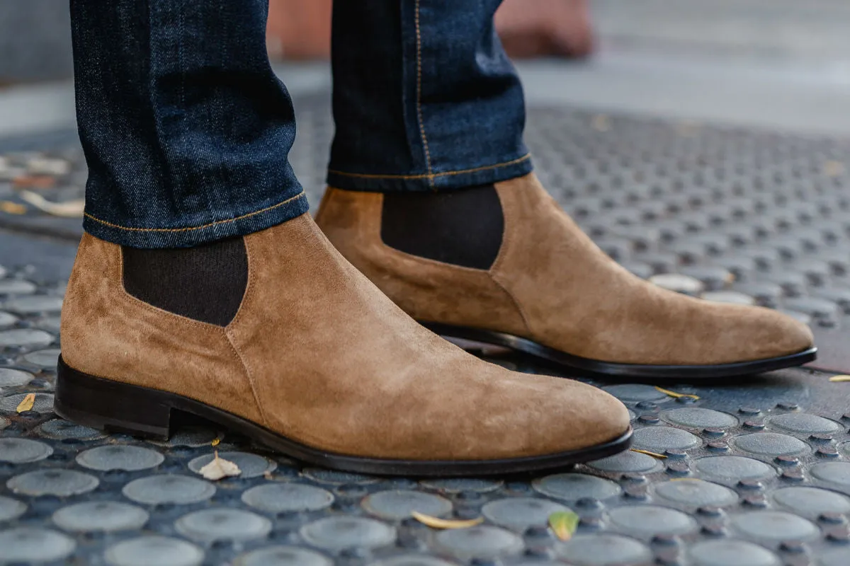 Boots To Wear With Skinny Jeans The Wayne Low-Cut Chelsea Boot - Martora Suede