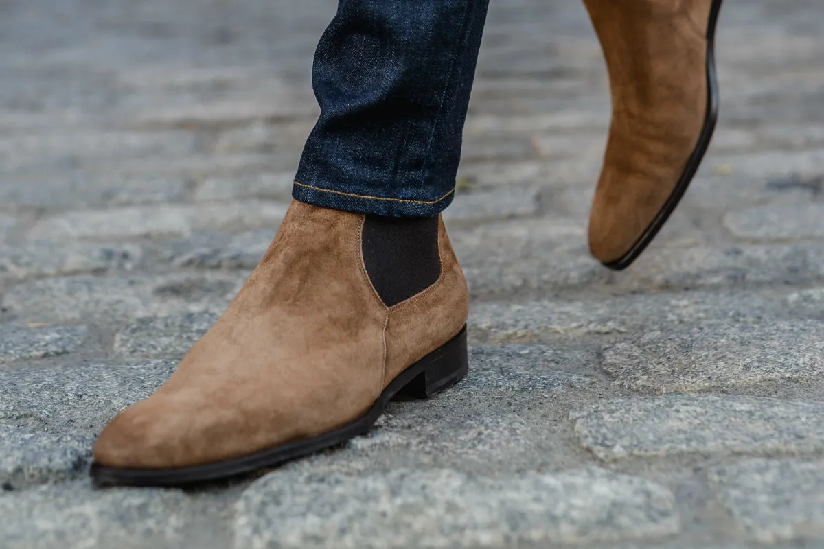Double H Steel Toe Boots The Wayne Low-Cut Chelsea Boot - Martora Suede