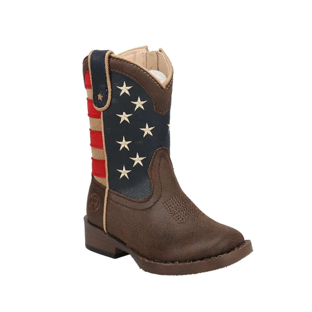 Boots In The Park Norco American Patriot Square Toe Cowboy Boots (Toddler)