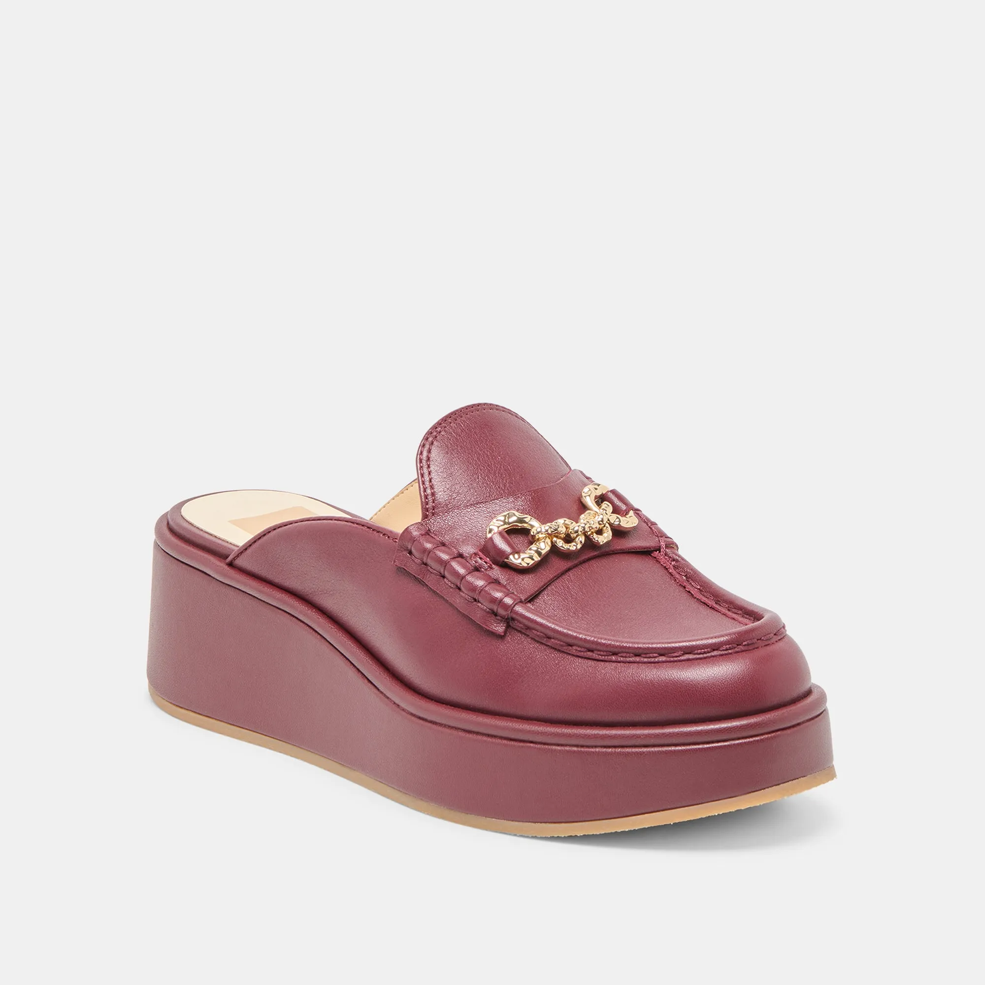 Chunky Tassel Loafers DORREL LOAFERS MAROON LEATHER