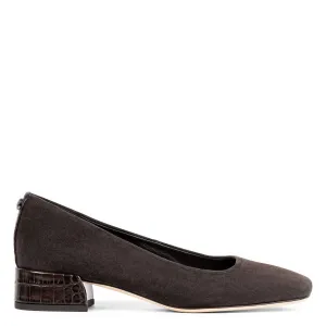 Mk Loafers Women's Dreww Pump Shoes In Dark Brown Suede