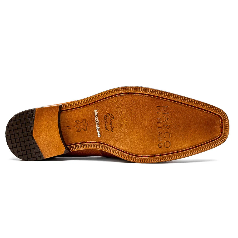 Fangio Cognac Wearing Penny Loafers