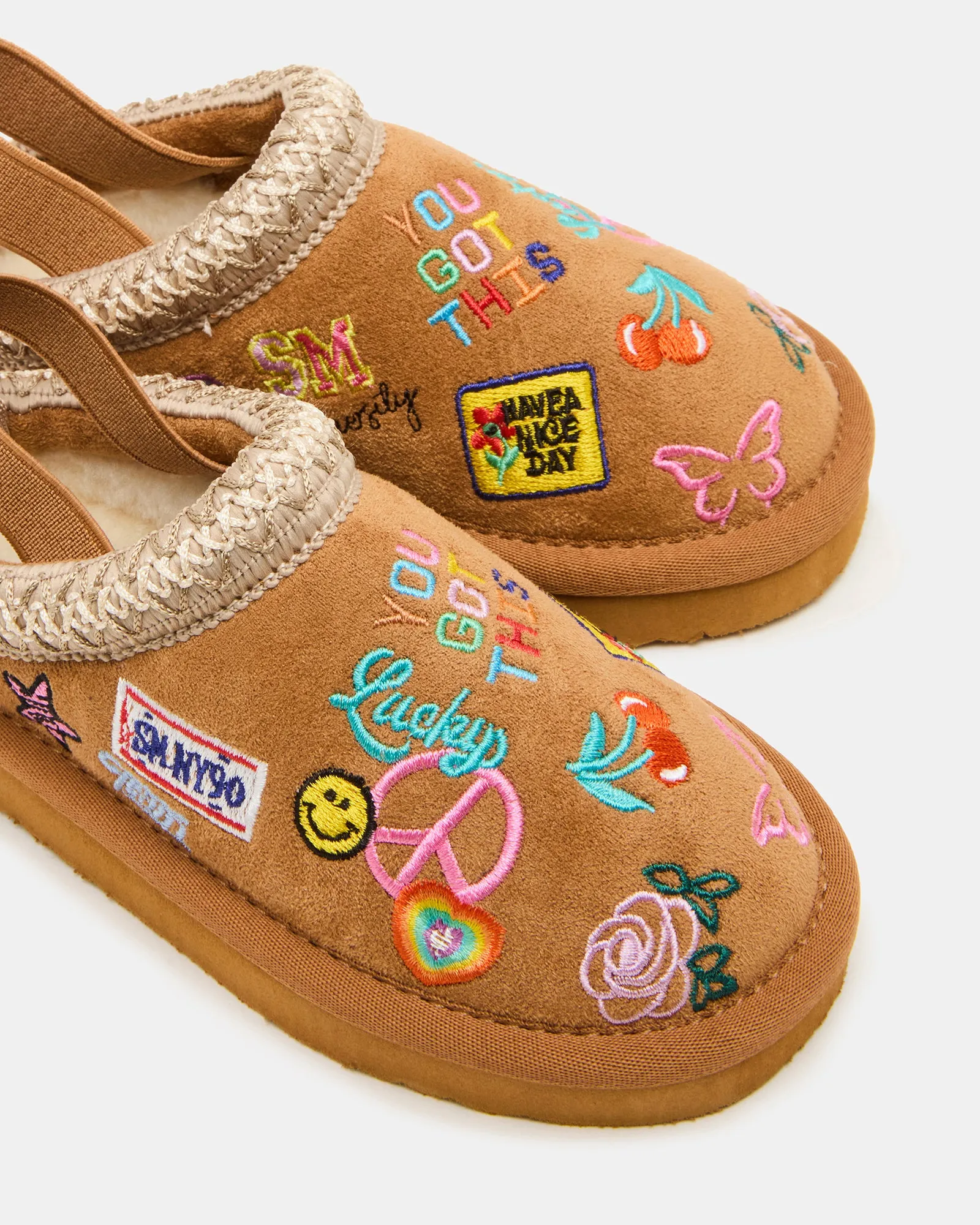 Flat Pointed Leather Shoes TODDLERS' SELENA COGNAC MULTI