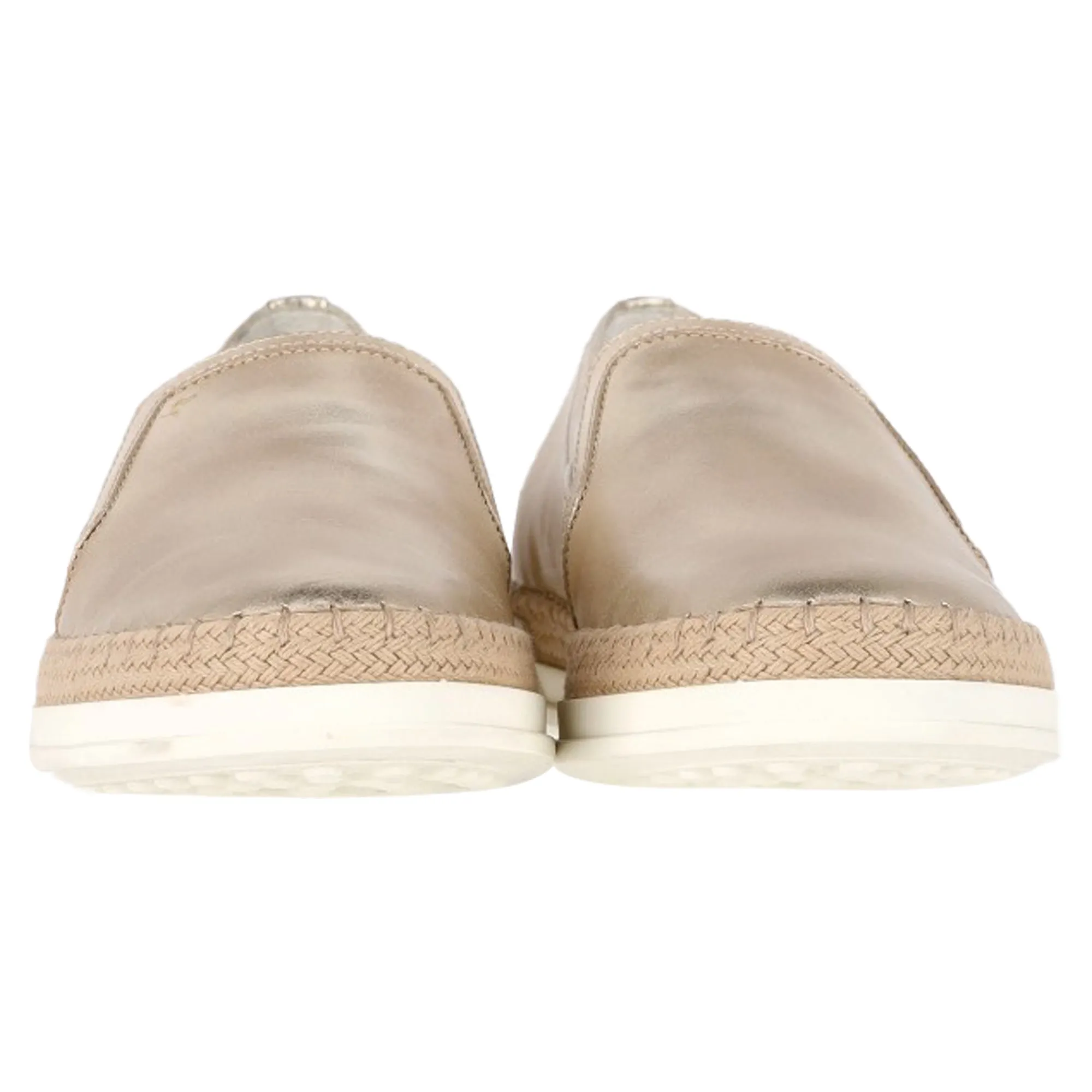 Sneakers Scripture Tod's Pantofola Espadrille Slip On Sneakers in Gold Leather