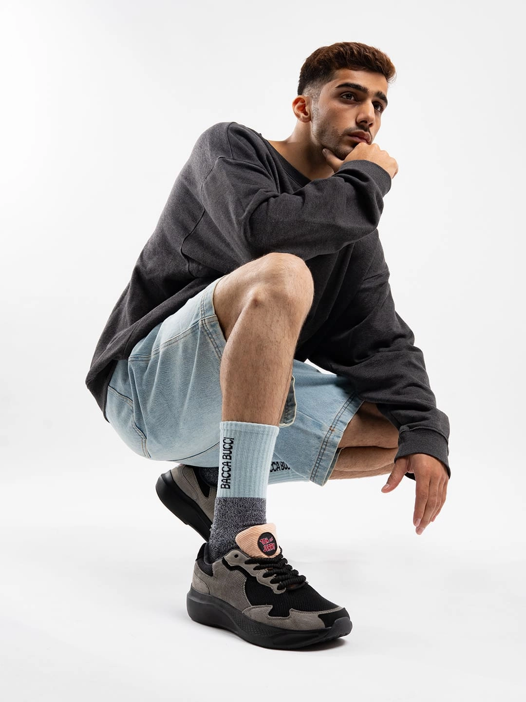 Fashion With Sneakers TOM - Stealth Moves | Tom & Jerry x Bacca Bucci Mens Sneakers