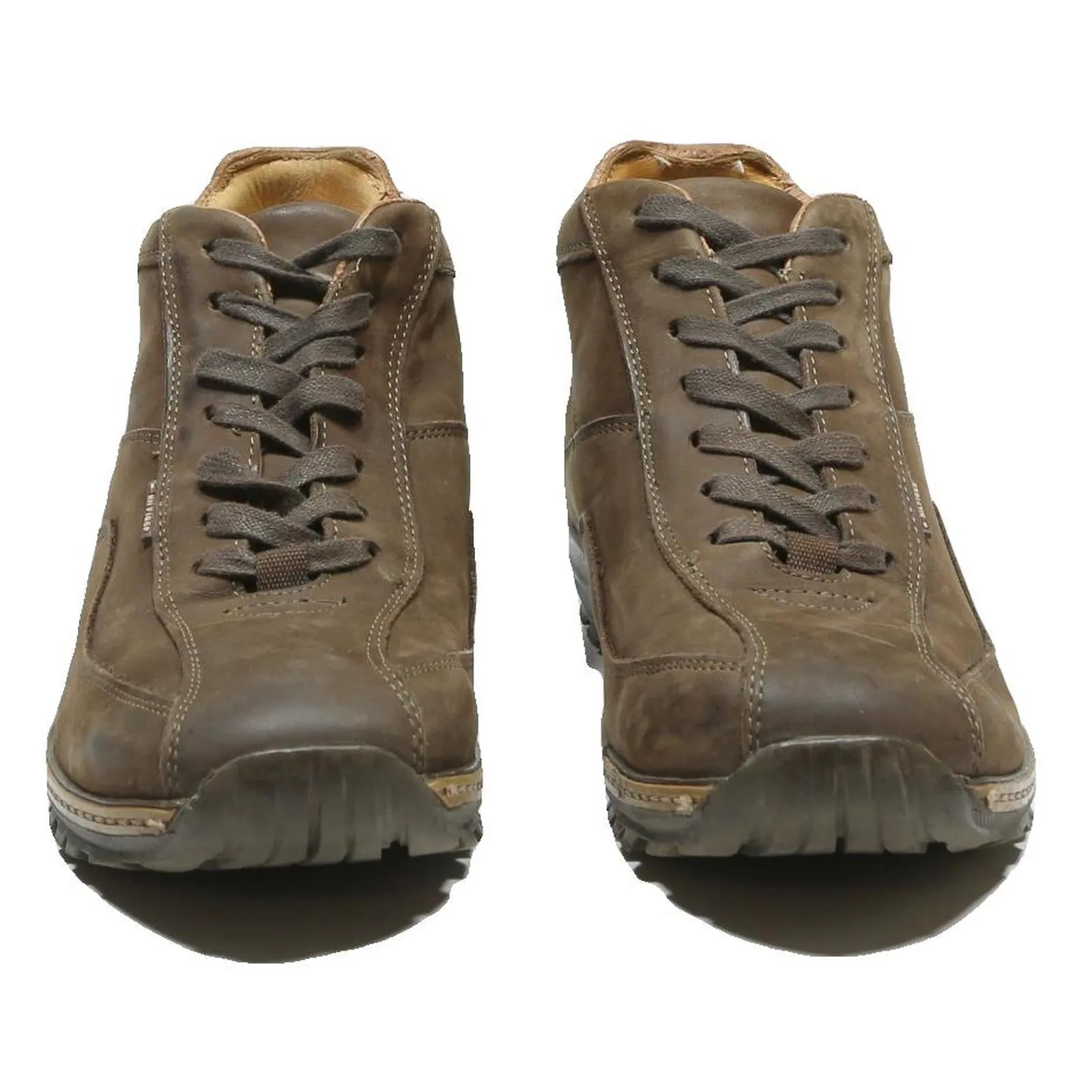 TOMMY HILFIGER Mens Lace-Up Leather Brown Boots UK 8 Casual Comfort Snow Boots For Hiking