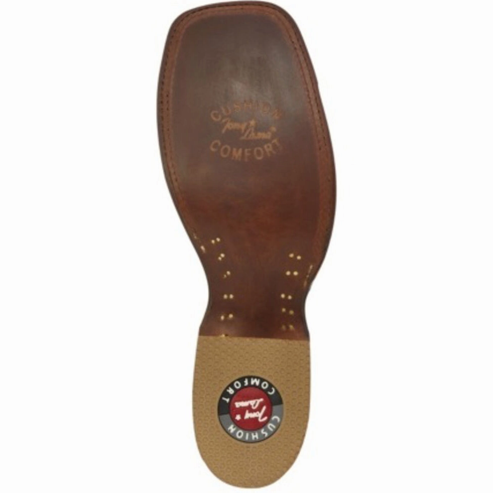 Tony Lama Men's Leviathan Pirarucu Fish Chocolate Exotic Boots 6082 Platform Boots 70s