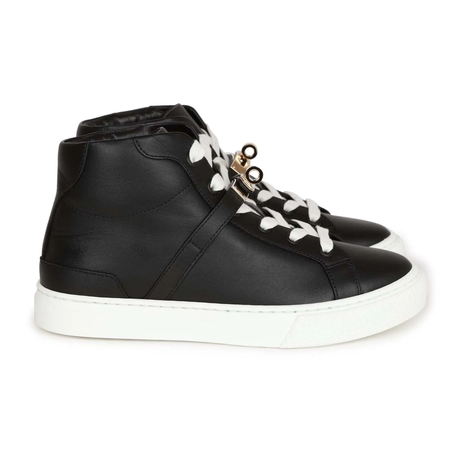 Top quality Hermes Daydream Sneaker Black and White Calfskin 36.5 Metatarsal Tennis Shoes