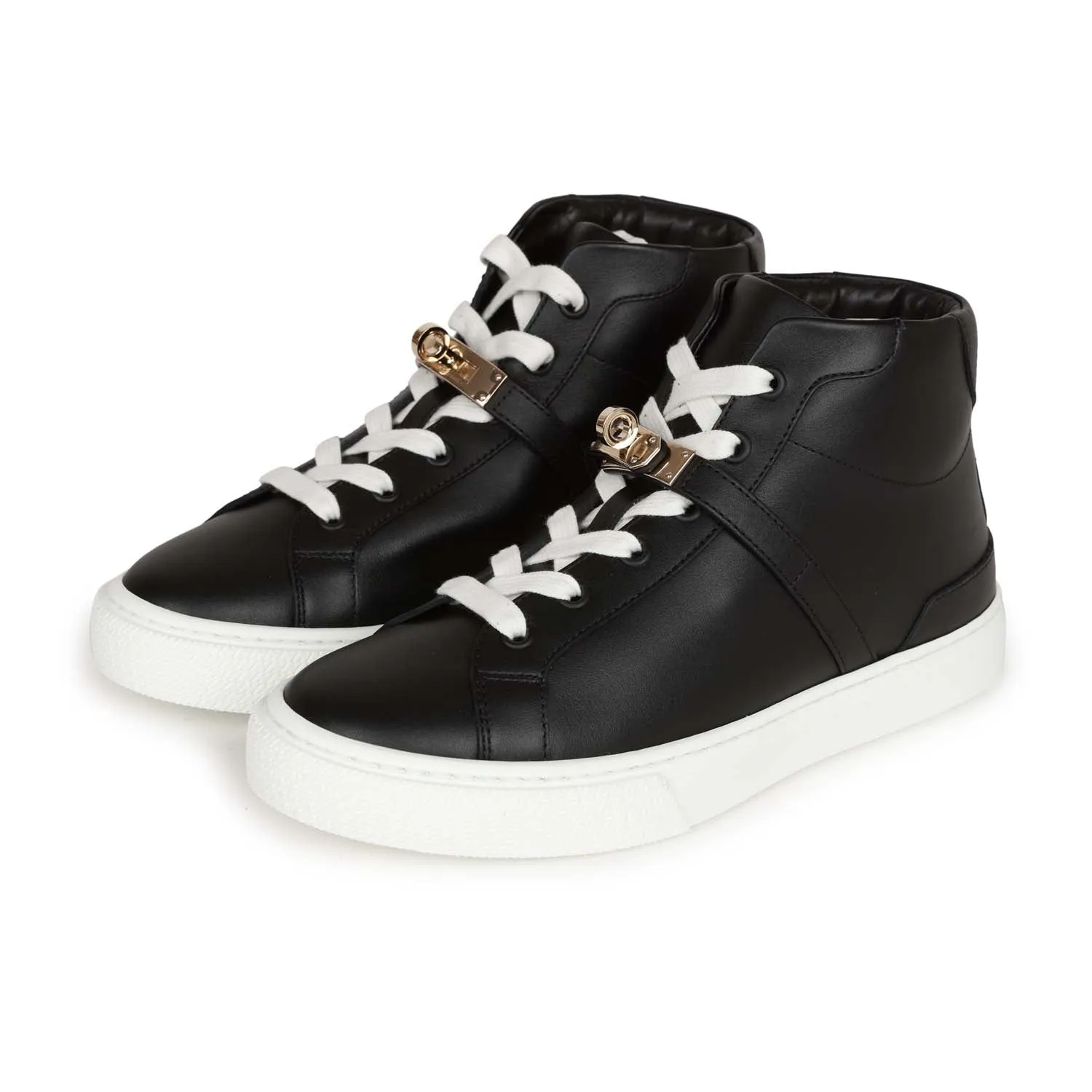 Tennis Shoes On Amazon Top quality Hermes Daydream Sneaker Black and White Calfskin 36.5