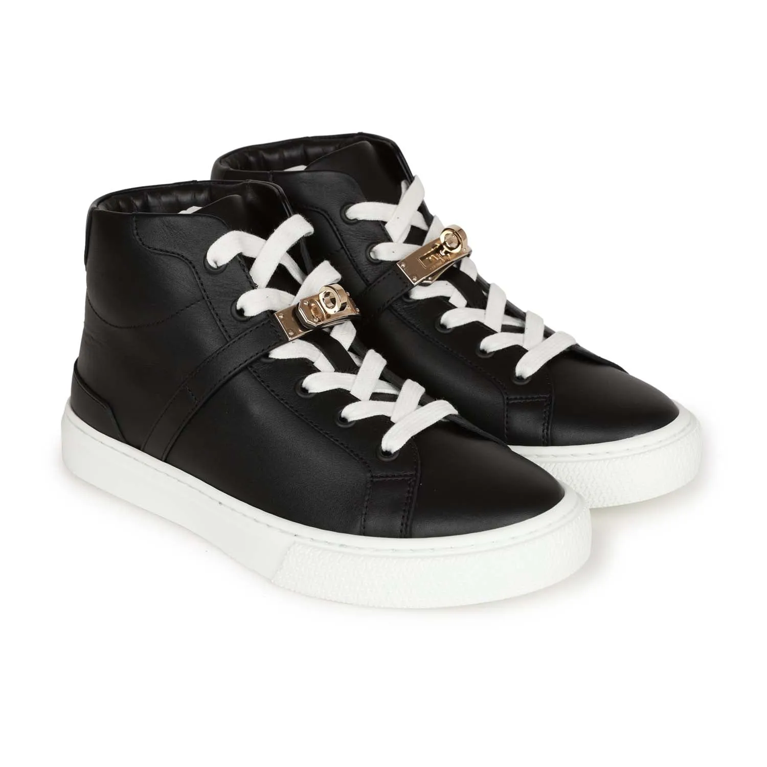 Presto Tennis Shoes Top quality Hermes Daydream Sneaker Black and White Calfskin 36.5